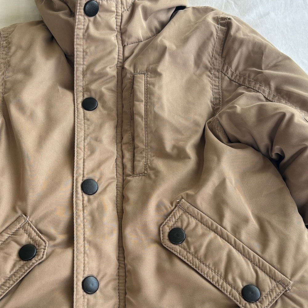 ZARA Hooded Baby Puffer Jacket (Brown) Size 18-24 Months - Picture 3 of 5